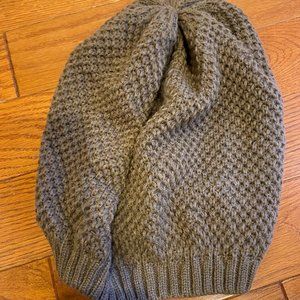 Oversized, slouchy knit winter hat